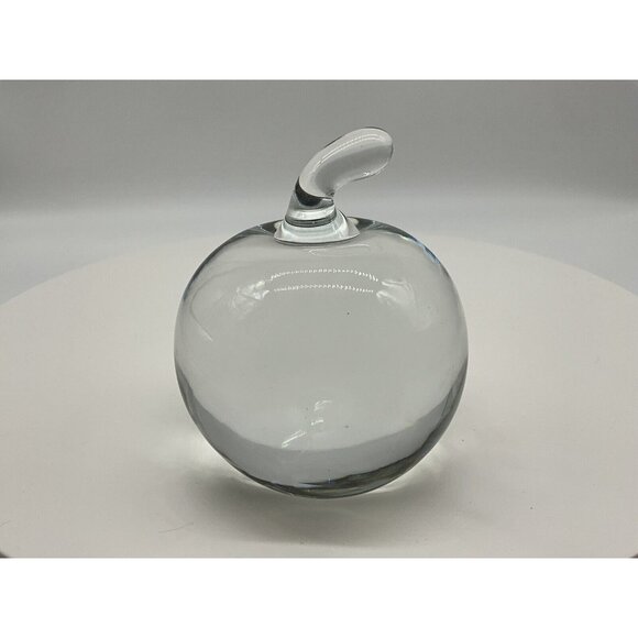 Baccarat for CARTIER Crystal Apple w/Stem PAPERWEIGHT Vtg Crystal Collectible - Picture 11 of 16